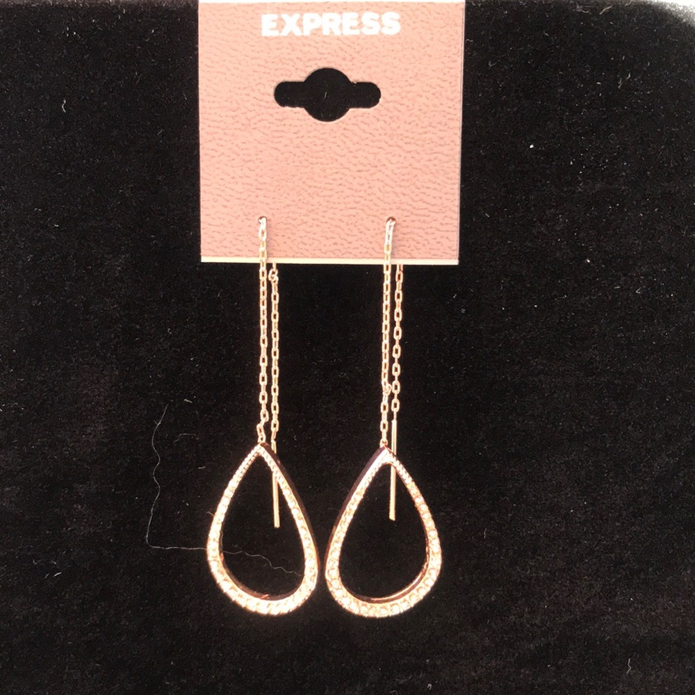 Express rose gold earrings